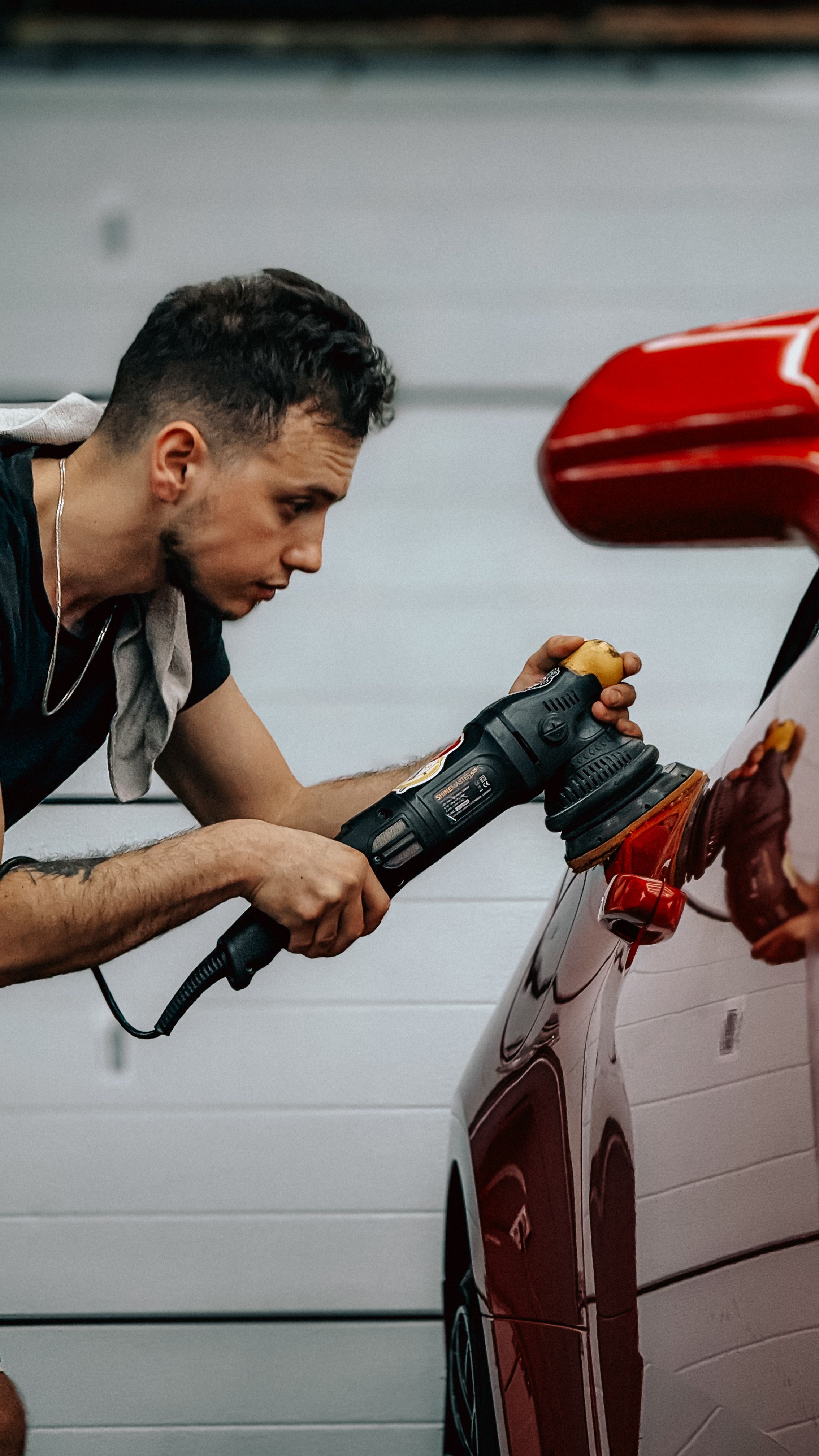 Automotive detailing in progress